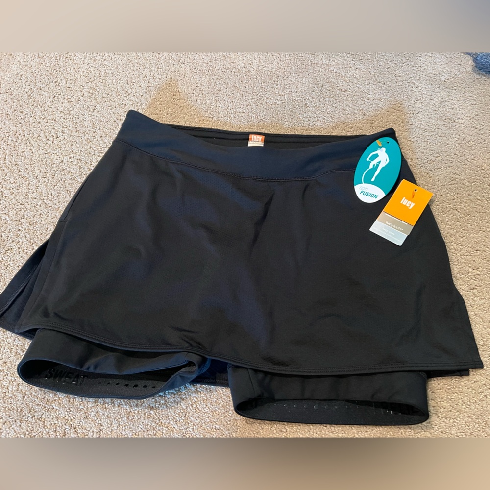 Lucy Black Spinning Skort Performance Athletic Wear